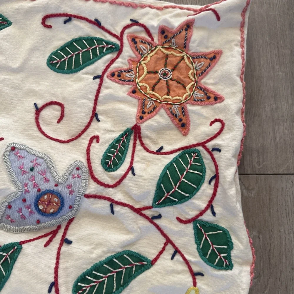 Vintage Handmade, Suzani Uzbek OLD Tapestry 18 X 18 Pillow Cover